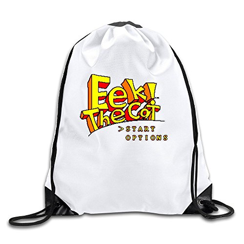 Custom Crazy Cool Eek! The Cat Animated Series Nelvana Drawstring Backpack Cinch Sack Drawstring Backpack Travel Bag