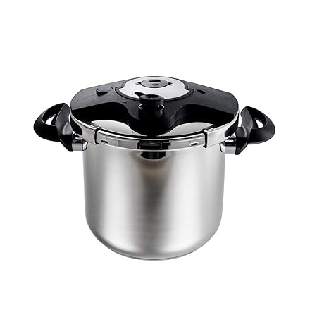 Original Steinbach Schnellkochtopf Kelkheim | 7,5 Liter | Ø 22 cm | Schnellstufe + Schonstufe | Füllmengenskala | Edelstahl |