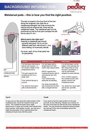 Pedag Feel Good Gel Metatarsal Pad and Forefoot, Clear, One Size Fits All