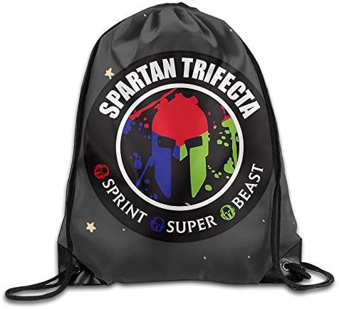 QiBePlo Spartan TRIFECTA Gym Drawstring Backpack Sport Bags