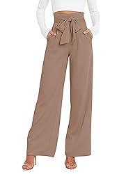 GUOLEZEEV Wide Leg Work Pants for Women Long