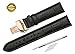 iStrap Leather Watch band -Alligator Grain Embossed Pattern Calfskin Replacement Strap-Stainless Steel Deployment Buckle with Push Buttons-Bracelet for Men Women-18mm 19mm 20mm 21mm 22mm 24mm