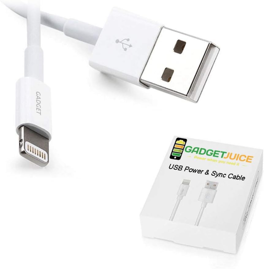 Charger Cable USB Data Lead 8 Pin compatible with Apple iPhone 12 11 Pro X XS Max XR 8 7 6S 6 Plus SE 5 5C 5S iPad Pro iPad Air Mini 4G iPod Touch Nano 1M White