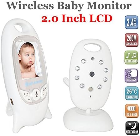 Baby Monitor Video Remote Camera with Night Vision Temperature Monitoring/ 2 Way Talking System/ HIGH CAPACITY BATTERY for Home Baby Kids