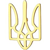 Dreamtimes Ukrainian Symbol Brooch pins Ukrainian Coat of Arms Lapel Pin for Men Women Ukraine Trident Inspired Jewelry Ukraine Remembrance Pin Patriotic Gift