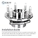 ECCPP Wheel Hub and Bearing Assembly Front 515036 fit Chevrolet Silverado 1500 GMC Sierra 1500 Cadillac Escalade Chevrolet Tahoe 1999-2007 Replacement for 6 Lugs Wheel Hub with ABS 3 Bolt Flange