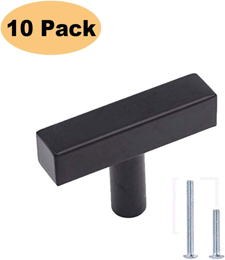 Knobs Black Kitchen Knobs Black 10 Pack Peaha PHJ22BK