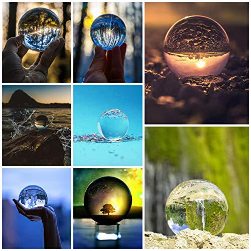 Boule En Verre K9 80 Mm Avec Support - Pour Photographie Créative, Méditation Et Décoration - Effets Optiques Uniques