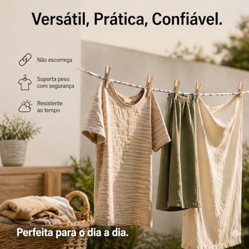 Kit 2 Cordas Varal Multiuso 20m Cada Nylon Alta Resistencia Para Camping Amarracao Escalada Corda Textil