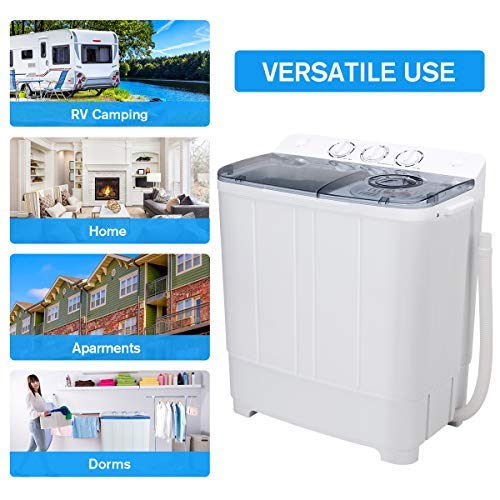 image for SUNCOM Washing Machine, Portable Mini Compact Twin Tub Washer Spin Dry