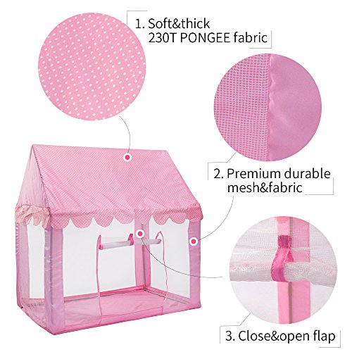 InnoFun Kids Princess Castle Play Tent, Children Playhouse,Girls Personal Playing Zone (Balls&Lights not included)