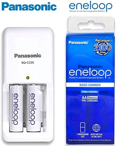 Panasonic Eneloop Charger w/ 2 x AA Rechargeable 1900 mAh Pre-Charged Batteries
