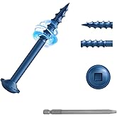 Kryonix Pocket Hole Screws 8#-2 1/2inch, 600Pcs Coarse Thread Anti-Rust Blue Coated Wood Screws, Exterior Wood Screws with Self-Tapping Tip,Washer Head with Square Drive, 150MM Drive Bit Included