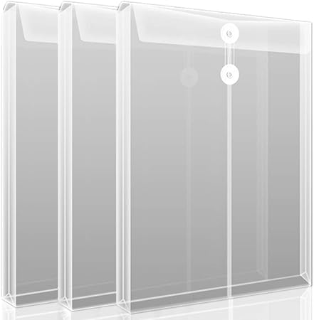 Amazon Funkymouse 大容量 クリアファイル クリア 10枚 ドキュメントケース クリアホルダー マチ付き 封筒 縦型 半透明 書類 資料 収納 保護 クリアホルダー 文房具 オフィス用品