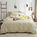 VM VOUGEMARKET Yellow Duvet Cover Set Queen,Plaid Duvet Cover with 2 Pillow Shams - Hotel Quality 100% Cotton - Luxurious, Comfortable, Breathable (Queen,Rio)