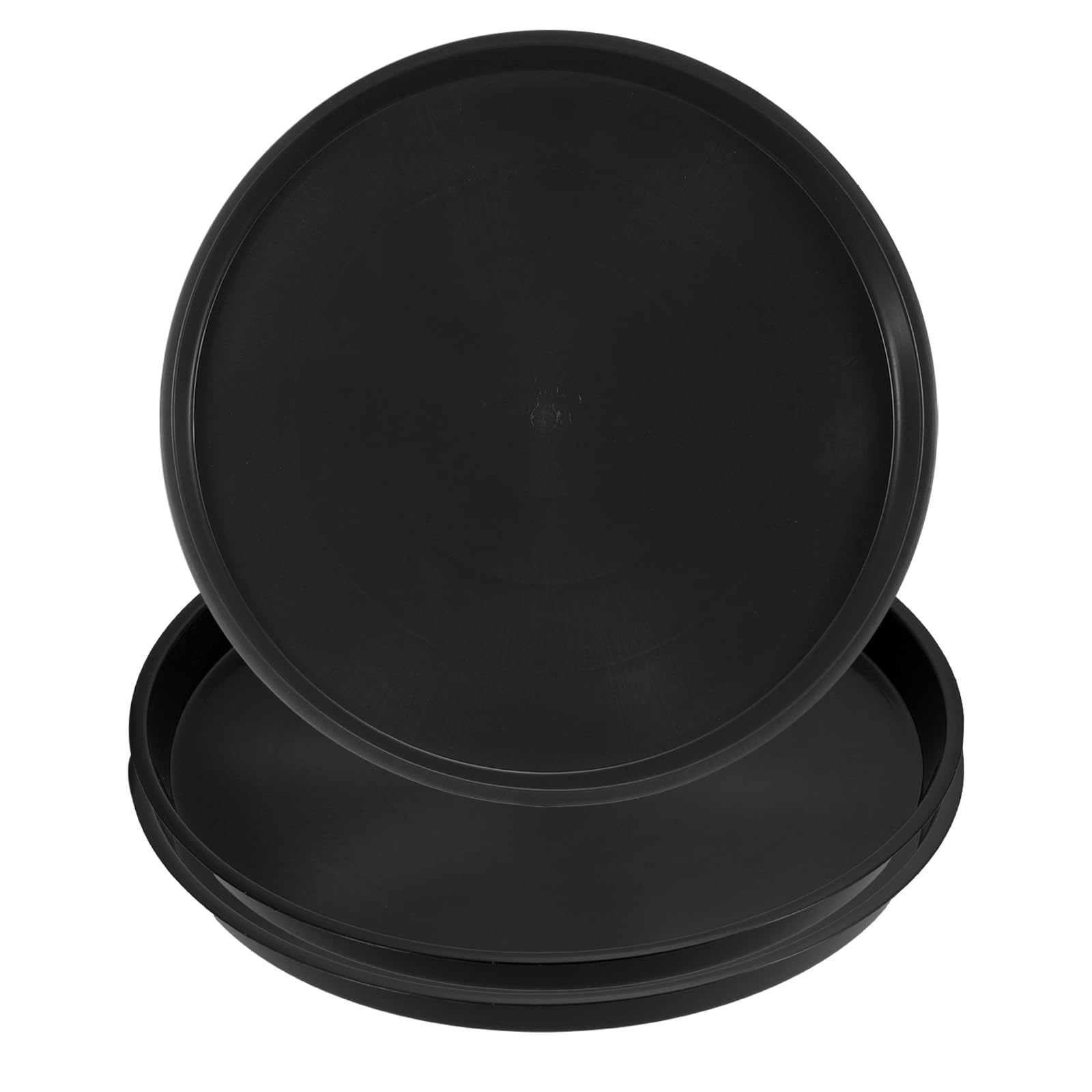 PATIKIL Plant Saucer Tray, 3 Pack 17 Inch Round Plant Saucer Plastic Plant Pot Drip Trays for Indoors Outdoors, Black
