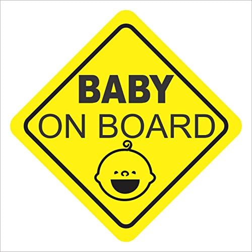 ISEE 360® Car Safety Baby On Board Decal Die Cut Water Resistance Sticker Decorative and Safety