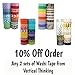 Wonderful Washi Tape Japanese Decorative Paper Craft Tape - Geometric Collection (Set of 20 Rolls) Extra Long (32 feet!)