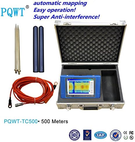 2018 unique design!!!PQWT-TC500 auto mapping colourful geoelectrical 500m depth underground water detector