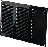 Europlast 300x200mm Black Metal Air Vent Grille Cover with Insect Mesh view 7