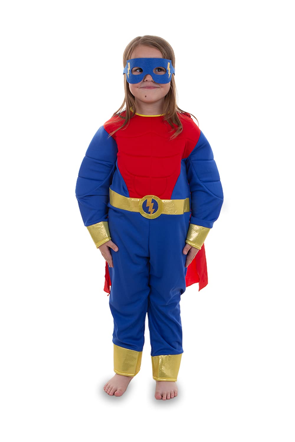 PRETEND TO BEE Action Superhero Dress Up Costume for Kids, Mask and Cape, 3-5 Years