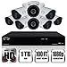 Night Owl 16-Channel 1080p Security System with 1 TB Hard Drive, 8x 1080p Bullet Cameras, and 100 Night Vision