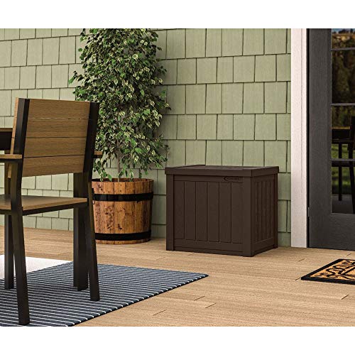 image for Suncast 22-Gallon Small Deck Box - Lightweight Resin Outdoor Storage D