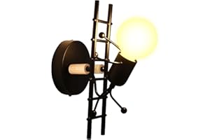 SOUTHPO Wall Lights Bedroom Creative Metal Ladders Wall Sconces Iron Humanoid Shape Lighting for Hallway Staircase Bedside La
