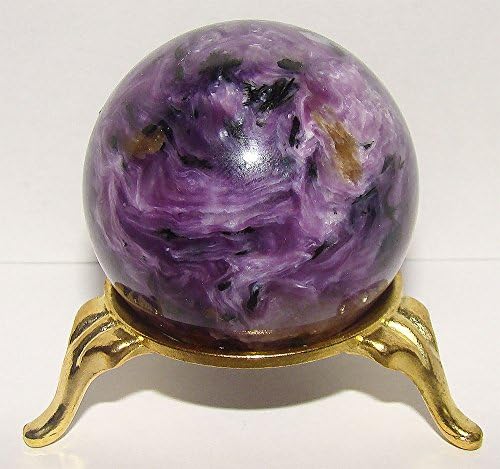A+++ GRADE Sparkling Purple Charoite Sphere. Siberia, Russia. Top quality!