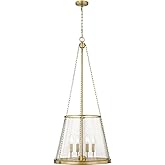 Z-Lite 341P18-RB Prescott Pendant, 4-Light 240 Total Watts, Rubbed Brass