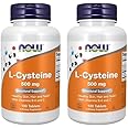 NOW Supplements, L-Cysteine 500 mg with Vitamins B-6 and C, Structural Support*, 100 Tablets (Pack of 2)