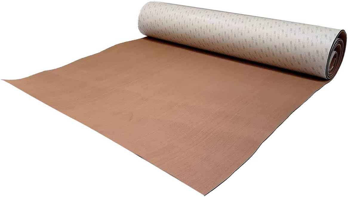 Cozyel EVA Faux Teak Decking Sheet for Boat Yacht Non-Slip and Self-Adhesive Boat Flooring Pad 94.5"× 35.4" (Wood Brown/Light Gray/Dark Gray/Gold)