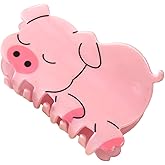 1pcs cartoon pig hair clips, pig headpieces, shark clip women's headpieces, suitable for girls, fun pig accessory gifts, acrylic hair clips suitable for various occasions