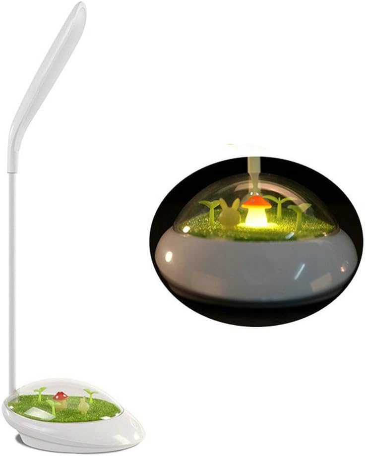 Modern Rechargeable Reading LED Table Lamp White Daylight USB Dimmable Night Light Children Girls Boys Kids Natural Light Table Light