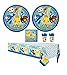 Pokemon Core Party Supply Kit Pack Bundle - 16 Guests Plates, Cups, Napkins, Tablecovers
