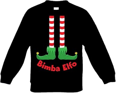 Idee Regalo Natale Bimba 8 Anni.Felpa Bimbo Bambino Idea Regalo Di Natale Bimba Elfo Nera Femminuccia 7 8 Anni Amazon It Abbigliamento