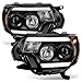 AKKON - For 12-15 Toyota Tacoma TRD Pickup Truck Black Bazel Dual Led DRL Projector Headlight Lamps