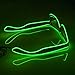 Fronnor El Wire Glow Sun Glasses Led DJ Bright Light Safety Light Up Multicolor Frame Voice Control led Flashing Glasses (Green)