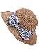 LITHER Women Foldable Beach Hat Straw Hat Wide Brim Hat Bowknot Floppy Hats