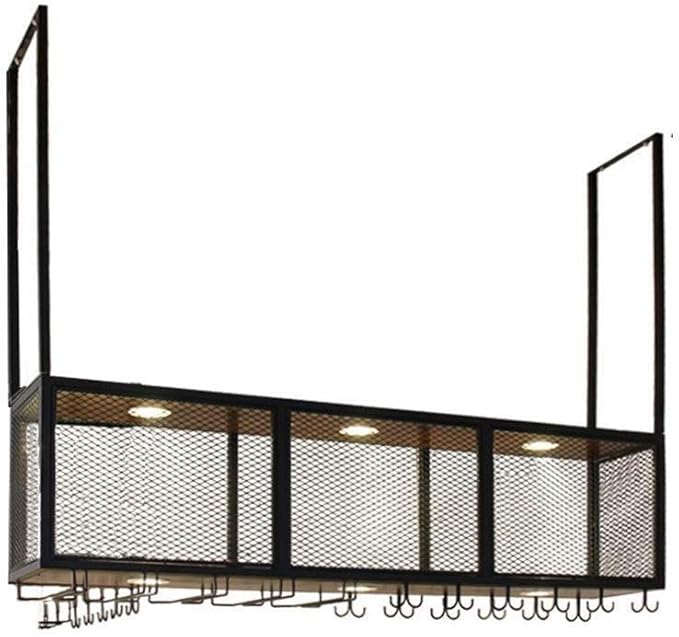 Dongyd Retro madera estante de la pared del hierro del metal de