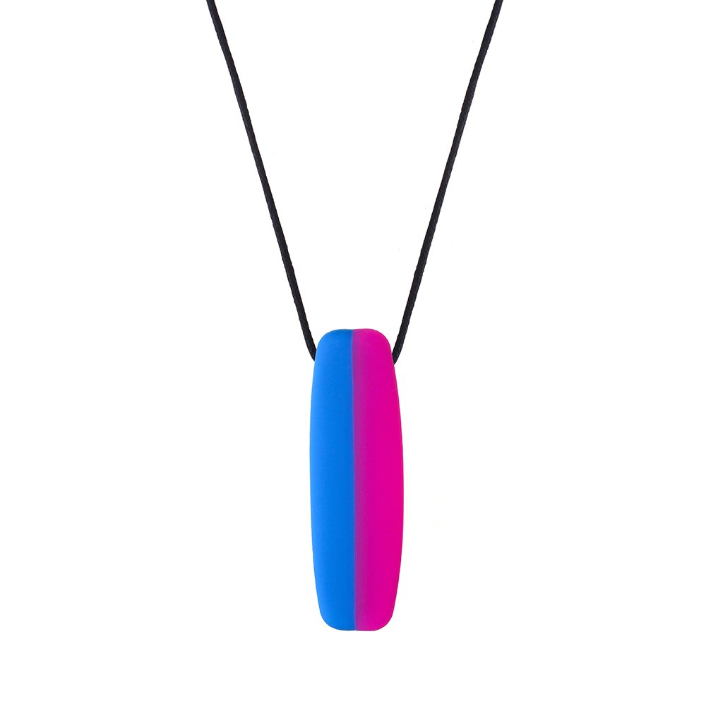 Chewigem Smooth Necklace - Discreet Sensory Chew and Fidget Aid for Anxiety Reduction, Improved Focus, and SPD - Mild Chew