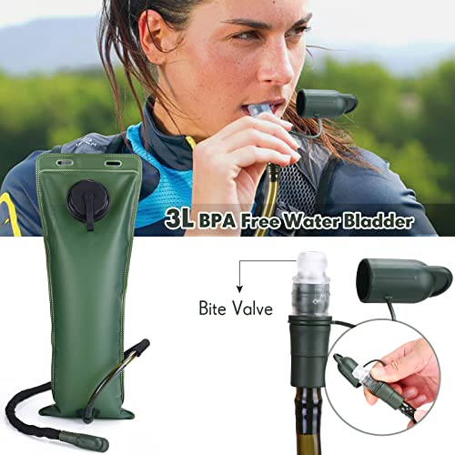 Hydration Pack Backpack with 3L Bladder, Tactical Water Bag for Hiking