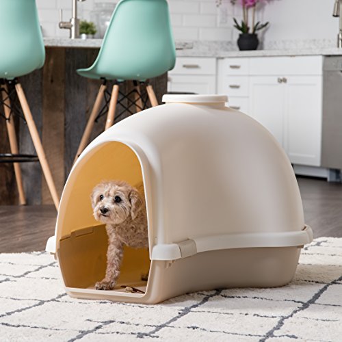 IRIS IDHL Large Igloo Shaped Dog House, White/Almond Pricepulse