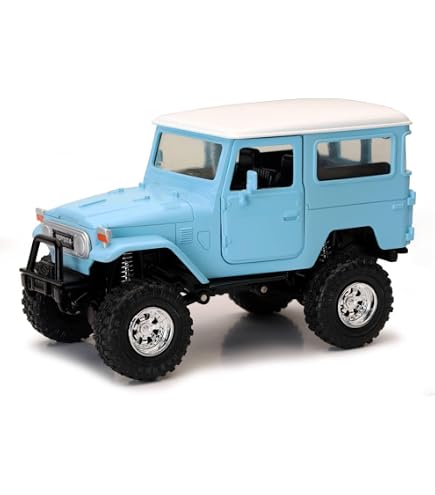 Toyota Land Cruiser FJ40 amarelo 1/24 modelo fundido a pressão por