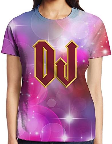 DJ Logo Casual T-Shirt Tee Tops For Womens XX-Large