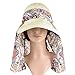 Vbiger Visor Hats Wide Brim Cap UV Protection Summer Sun Hats For Women (Beige)