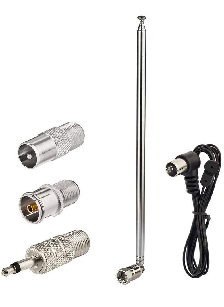 Photo 1 of Superbat Telescopic FM Antenna for Stereo Receiver Indoor, FM Radio Antenna 75 Ohm UNBAL for Yamaha Onkyo Denon Table Top Home Theater Receiver Radio Receiver Antenna Tuner