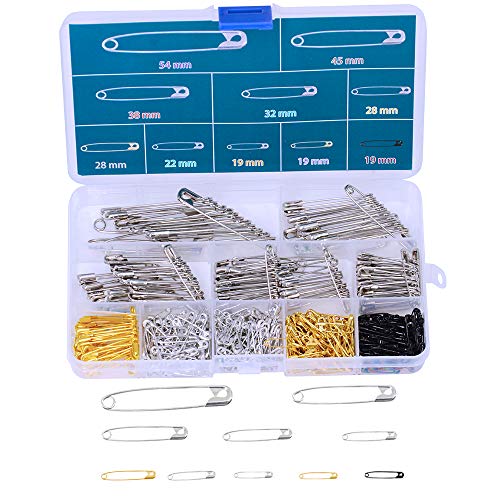 462 Pieces 7 Sizes Safety Pins Assorted Durable, Large Safety Pins ...