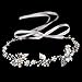 Oureamod Silvery Wedding Headbands Freshwater Pearls Prom Bridal Hair Accessories