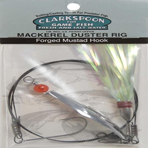 ClarkspoonMackerel Duster Rig - Chartreuse Duster with Size 0 Silver Spoon